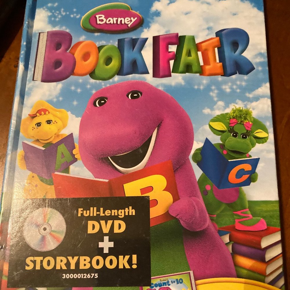 DVD AND STORYBOOK BARNEY BOOK FAIR NEW FULL LENGTH